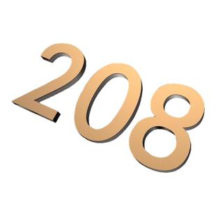 简约3D立体亚克力数字门牌号码凸出字英文字母创意酒店宾馆公寓房间编号简约宿舍出租房自粘门贴标识牌定制