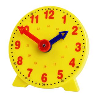 教学钟表模型小学生教具 三针联动 幼儿学习认识时钟学具一二年级儿童认识时间的数学教具可调节时间手动钟面