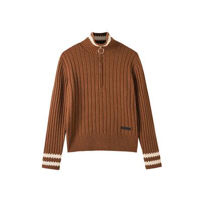 CHESONSE糖果色高领羊毛针织衫