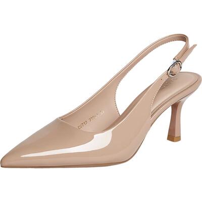 百思图夏季商场同款尖头后空凉鞋