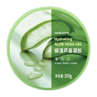 屈臣氏补水保湿芦荟凝胶300ml温和不刺激晒后修护芦荟胶