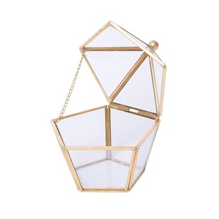 复古简约永生花戒指盒透明玻璃婚戒首饰盒对戒盒求婚收纳盒消磁盒