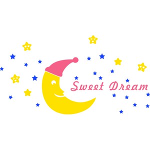 星月卡通水晶亚克力3d立体墙贴画男女儿童房幼儿园客厅卧室装饰品