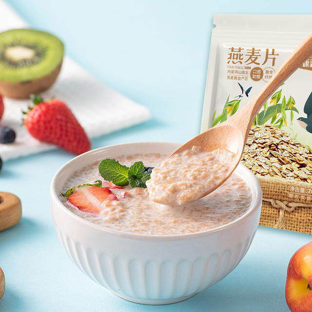 康新鲜麦 内蒙纯燕麦片450g*4袋 即食营养早餐 健康代餐