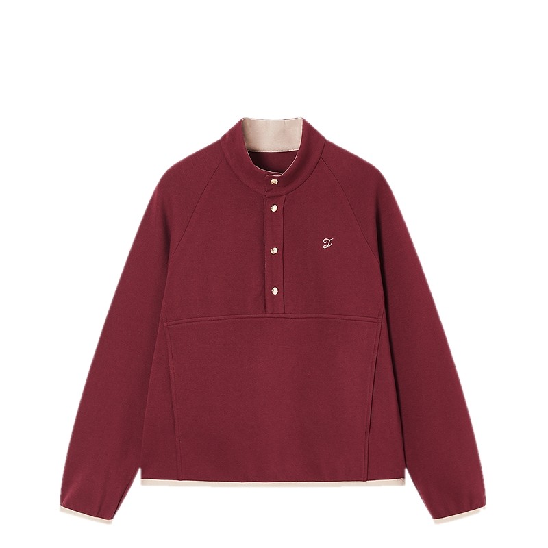 FINITY菲妮迪卫衣立领红色上衣