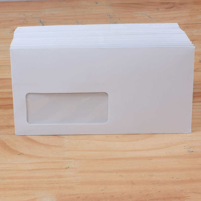 白色西式空白5号开窗信封加厚粘膜厘米140覆膜克欧式字空白无4-