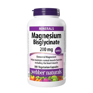 伟博Webber甘氨酸镁柠檬酸镁骨骼健康缓解压力加拿大直邮原装进口