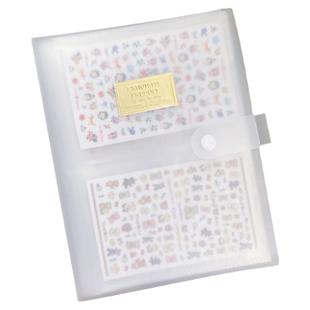 ins美甲贴纸收纳册子透明指甲贴画网红卡册展示本相册防尘大容量