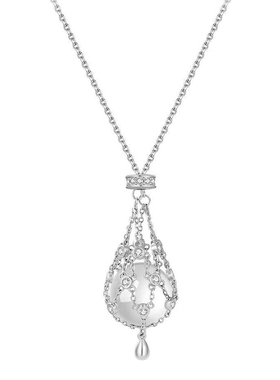 高端精工通体银几乎全净白水晶