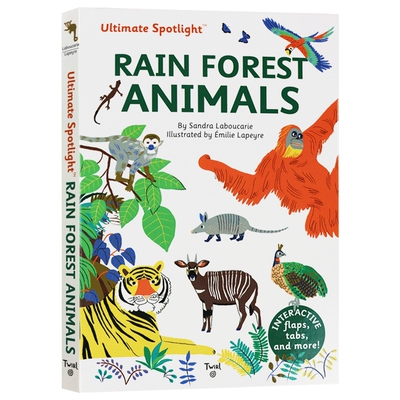 Ultimate Spotlight极致系列 热带雨林动物Rain Forest Animals 精装立体翻翻书 英文原版 3-6岁儿童益智早教 自然百科