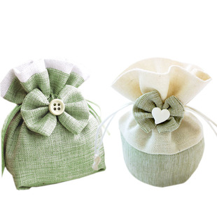 香囊包空袋子中药粉包装袋香包布袋自制diy材料包棉麻抽绳驱蚊包