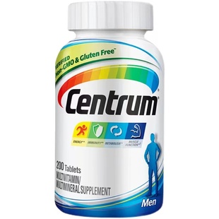 美国善存Centrum 成人男性多种复合维生素片矿物质 200粒现货