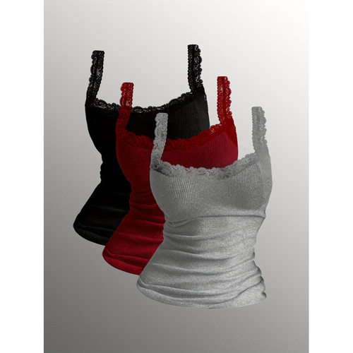 U 63184 Lace Padded Camisole Vest 蕾丝带胸垫吊带背心跨境