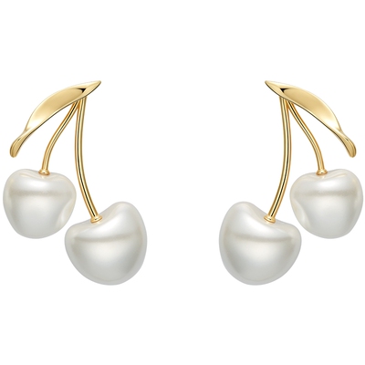 HEFANG何方珠宝奶油车厘子耳环