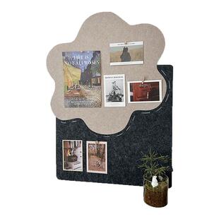 毛毡板墙贴照片墙免打孔留言板软木板挂墙展示板墙板墙面装饰自粘