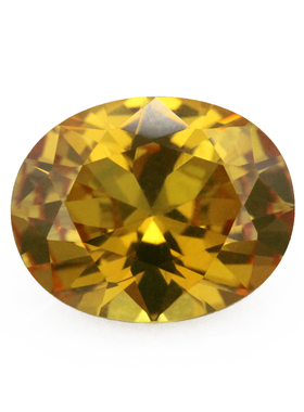 蛋形22#橙黄色刚玉黄刚首饰品镶