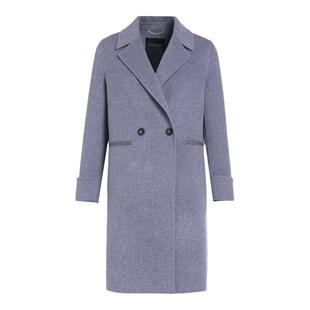 乔万尼大衣新品双面绵羊毛中长款毛呢外套气质高级感ET4A953