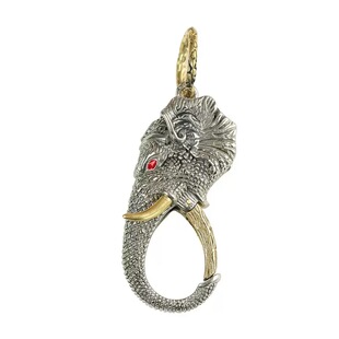 黄铜白铜大象弹簧汽车钥匙扣挂件吉祥如意腰饰箱包背包饰品快挂扣