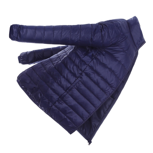 【独街】立领连帽超薄大码羽绒外套