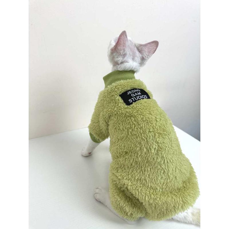 冬季款双面绒包肚四脚衣高弹保暖护肚斯芬克斯无毛猫德文衣服