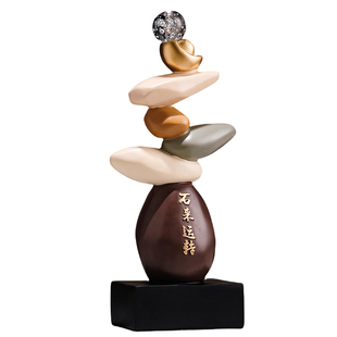 时来运转摆件中古风客厅玄关电视机柜办公室书房高级感小众装饰品