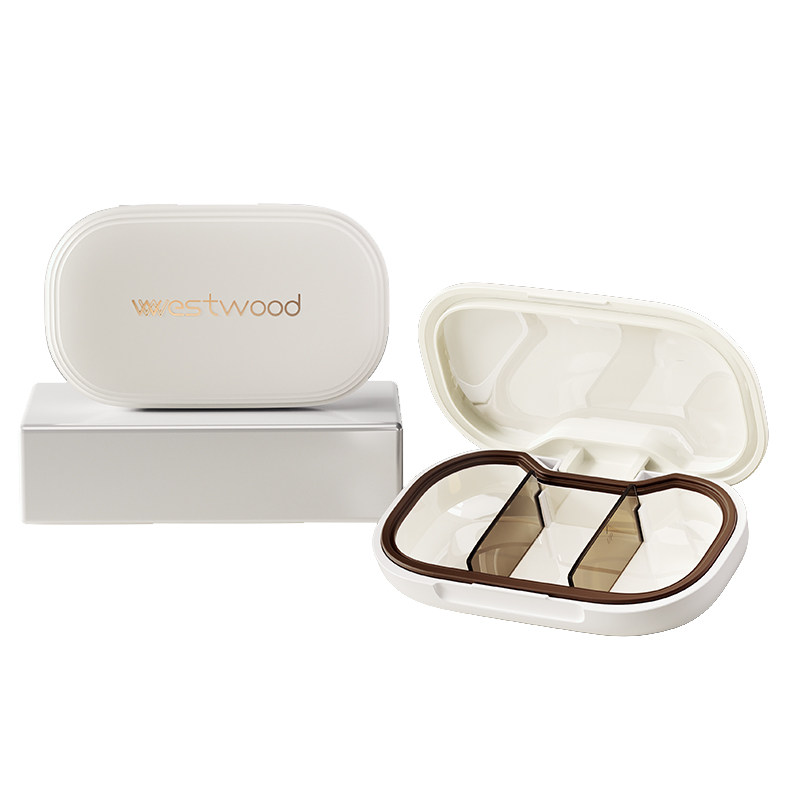 日式小药盒便携分装迷你随身小号早午中晚提醒药品分装盒密封防潮