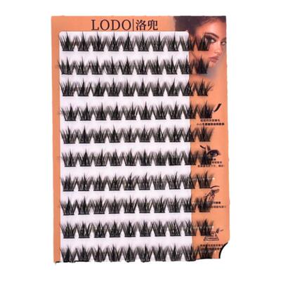 洛兜睫毛自粘免胶免卸显妆纯野懒人小恶魔自然仿真日常妆单簇漫画