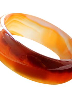 纯天然巴西红玛瑙A货俏色手镯