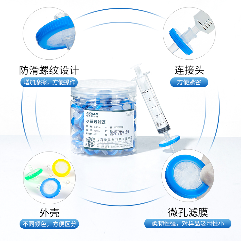 针式过滤器微孔滤膜一次性针筒针头滤头0.22水系0.45有机ptfe滤膜-封面