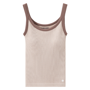 有内保暖内衣女士背心加厚加绒绵羊毛带胸垫圆领秋冬季新款打底衫