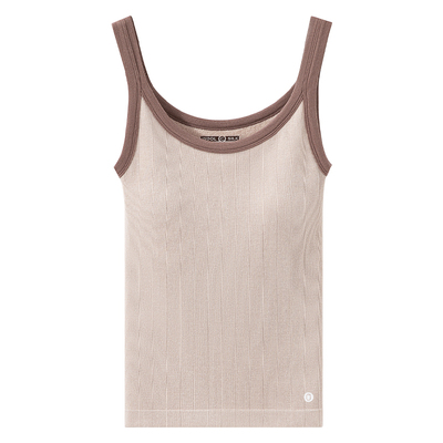 有内保暖内衣女士背心加厚加绒绵羊毛带胸垫圆领秋冬季新款打底衫