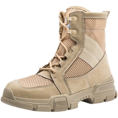 夏季高帮户外马丁靴男网面透气