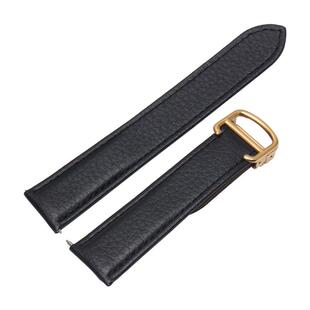 适配卡地亚Tank坦克腕表皮带小中大号钥匙伦敦SOLO山度士牛皮腕带