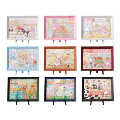 3D-JP三丽鸥商店街系列150片塑料拼图盲盒桌面摆件单个随机P1473