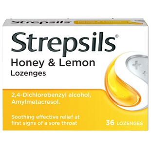 Strepsils使立消蜂蜜柠檬润喉糖教师咽喉护嗓含片英国进口