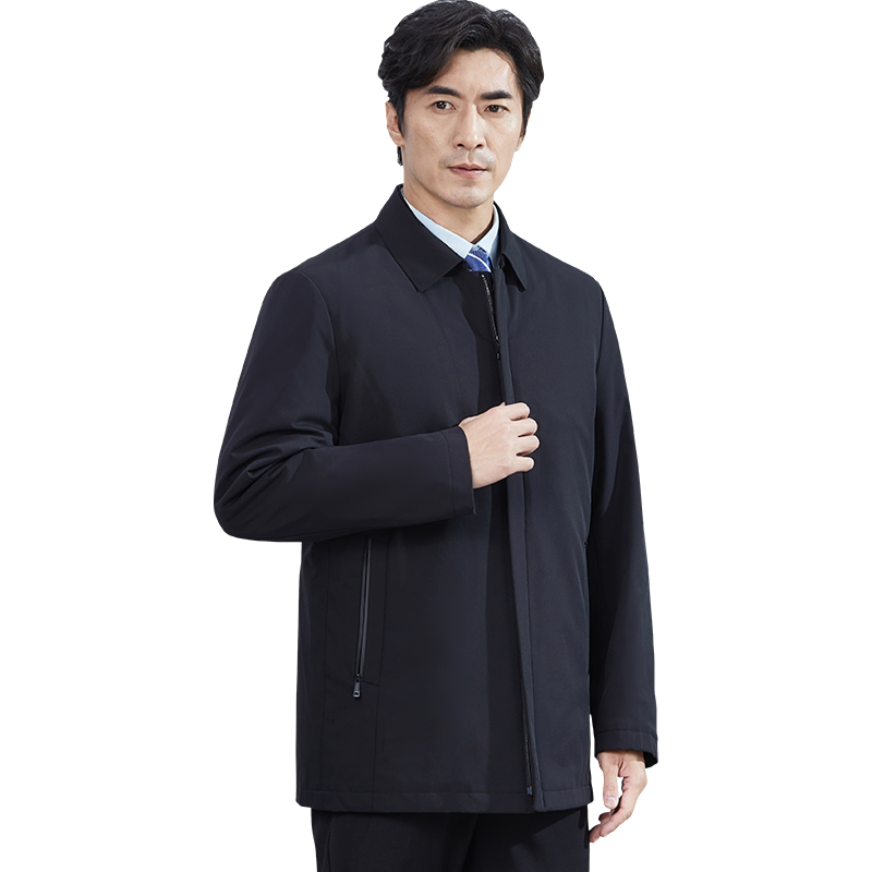红都翻领冬季加厚夹克