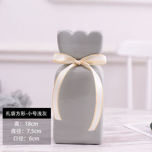 破损包赔可储水培养富贵竹玫瑰花白色陶瓷花瓶插花器陶罐瓷瓶i.