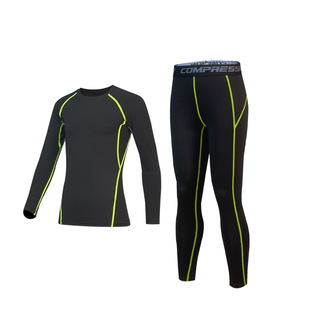 儿童速干衣滑雪服内胆加绒冬季装备套装打底衫保暖内衣裤大童男童