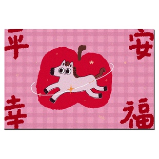 野蛮集2026年马年原创可爱卡通浴室厨房硅藻泥吸水地垫地毯