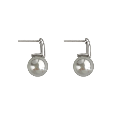 doudoustore灰色珍珠耳环