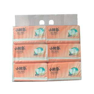 小肥象原生木浆抽纸6包装400张5层规格127*180抽取式面巾纸实惠装