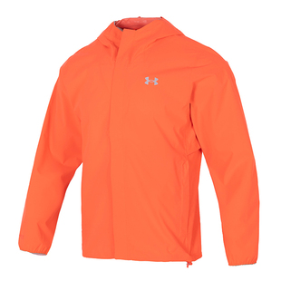 安德玛男装 春季Stormproof男子健身训练夹克户外运动风衣连帽