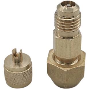 冰箱冰柜加氟工艺口加注口单向阀 加液嘴免焊接 冰箱快速接头1/4