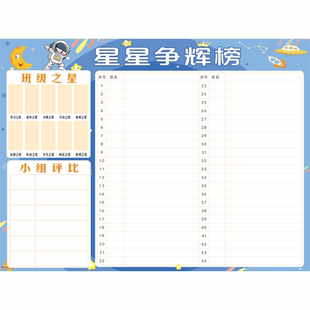 班级评比栏墙贴定制小学你追我赶积分表幼儿园红花奖励榜教室布置