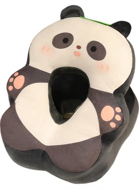 夏季冰丝熊猫午睡枕趴睡枕