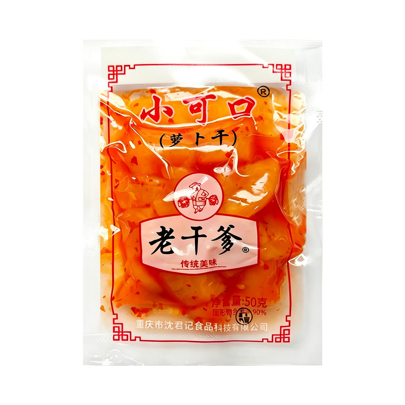老干爹酸甜微辣脆爽萝卜干50g