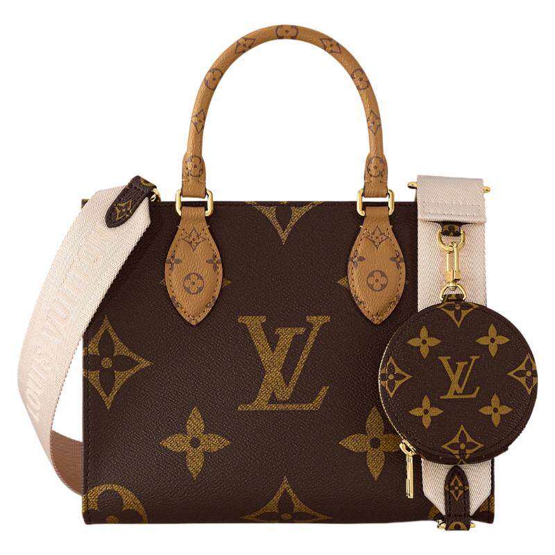 【自营】中古全新未使用LV经典老花托特包on the go小号通勤
