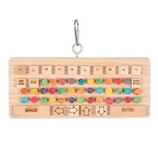 鹦鹉啃咬键盘遥控器玩具磨牙解压益智天然健康原木玩具有补充包