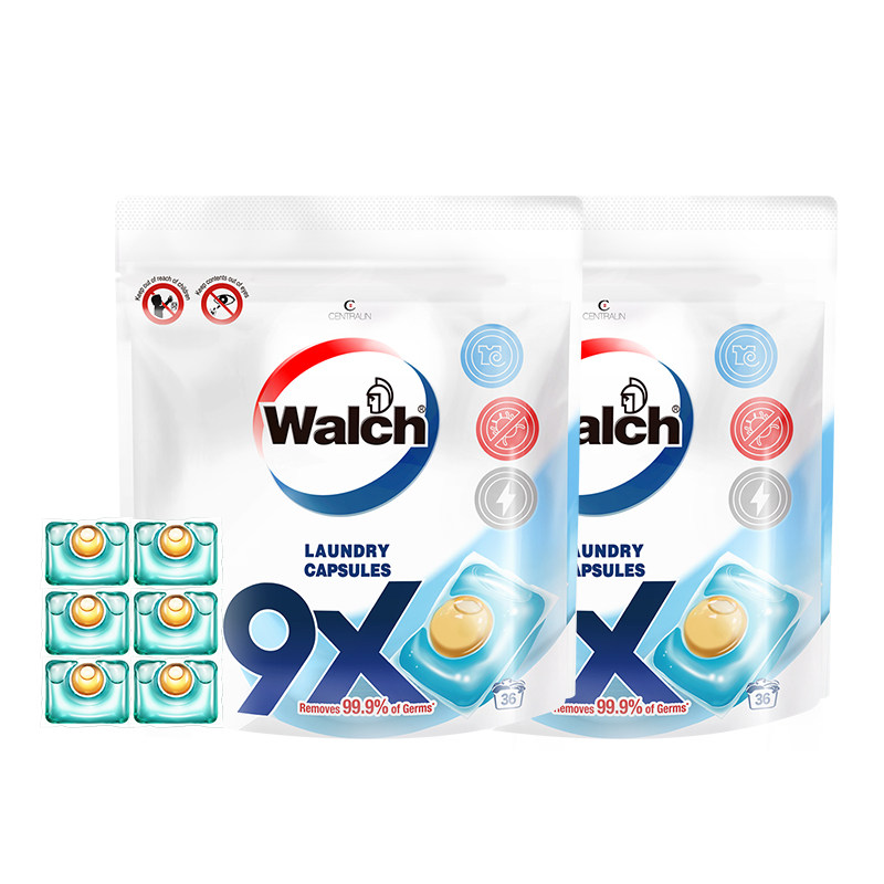 威露士9x除菌洗衣凝珠36粒*2袋装洗衣服浓缩洗衣液除螨官方旗舰店