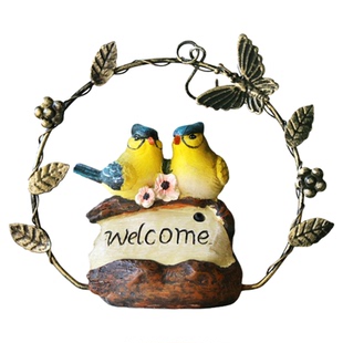 会叫的仿真小鸟装饰摆件挂件铁艺花园庭院阳台露台小院景观布置